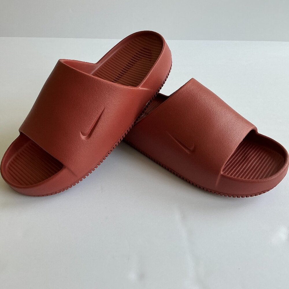 NIKE Calm Slide Rugged Orange Women's Sandals (Rugged Orange), Size 10